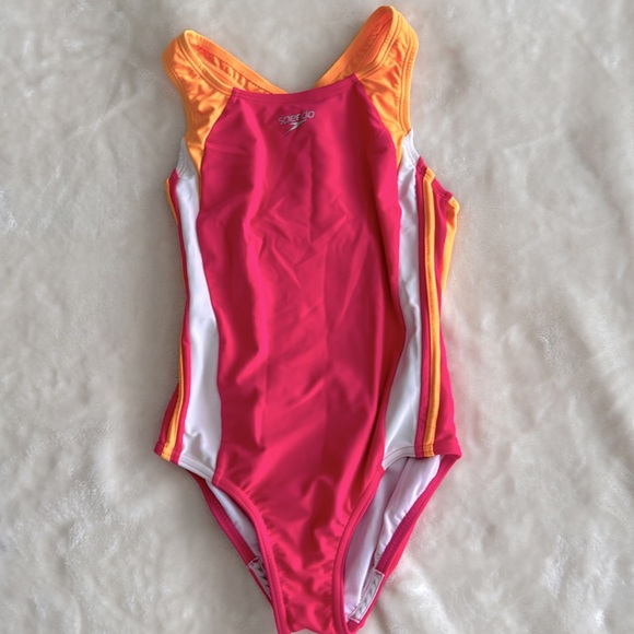 Speedo Infinity Splice Racerback One Piece Swimsuit Size 12 - Picture 1 of 4
